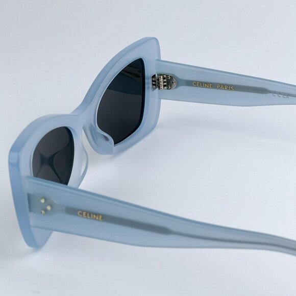 Celine CL40236I 84A CELINE 3 DOTS BRAND NEW Sunglasses Blue Grey Women Butterfly - Picture 9 of 13